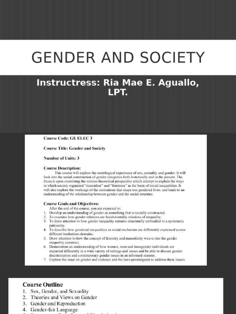Gender and Society | PDF