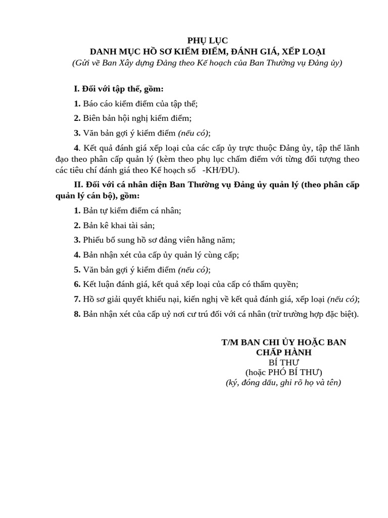 Mau 4-Phu Luc Ho So | PDF