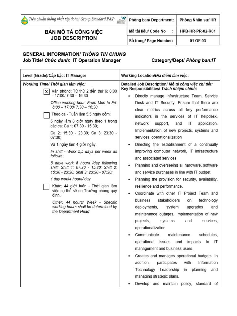 IT Infra & Ops - Manager | PDF