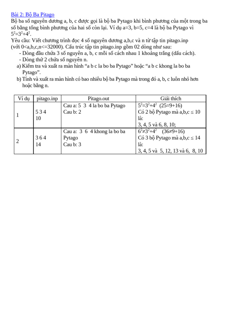Chuyen de 25+ Bai Toan Pytago | PDF