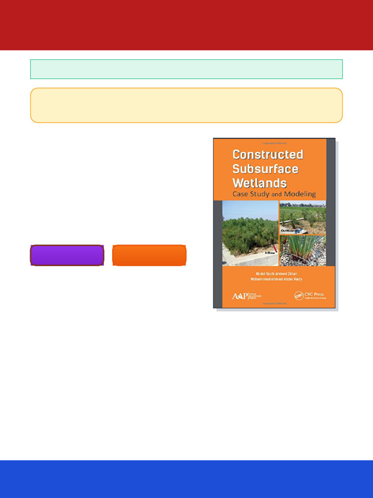 Constructed Subsurface Wetlands Case Study and Modeling 1st Edition ...