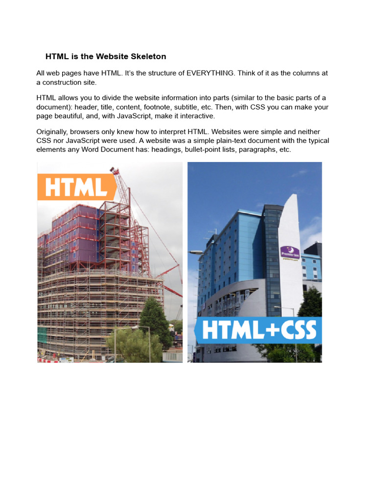 Understanding HTML Structure and Tags | PDF
