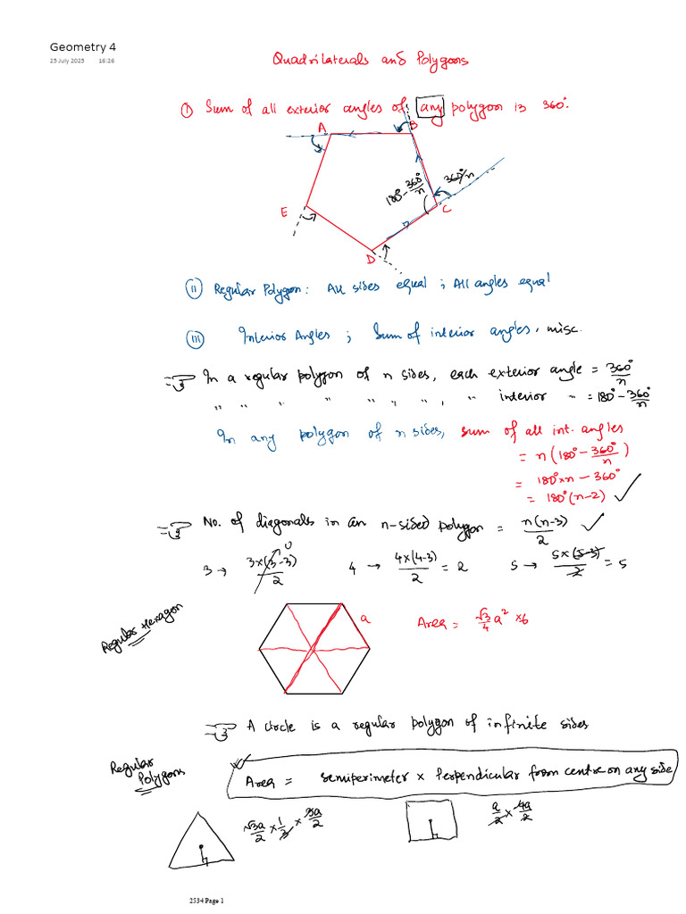 Geometry 4 and 5 Overview | PDF