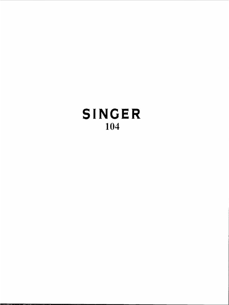 Ficha Técnica - Singer 104 | PDF