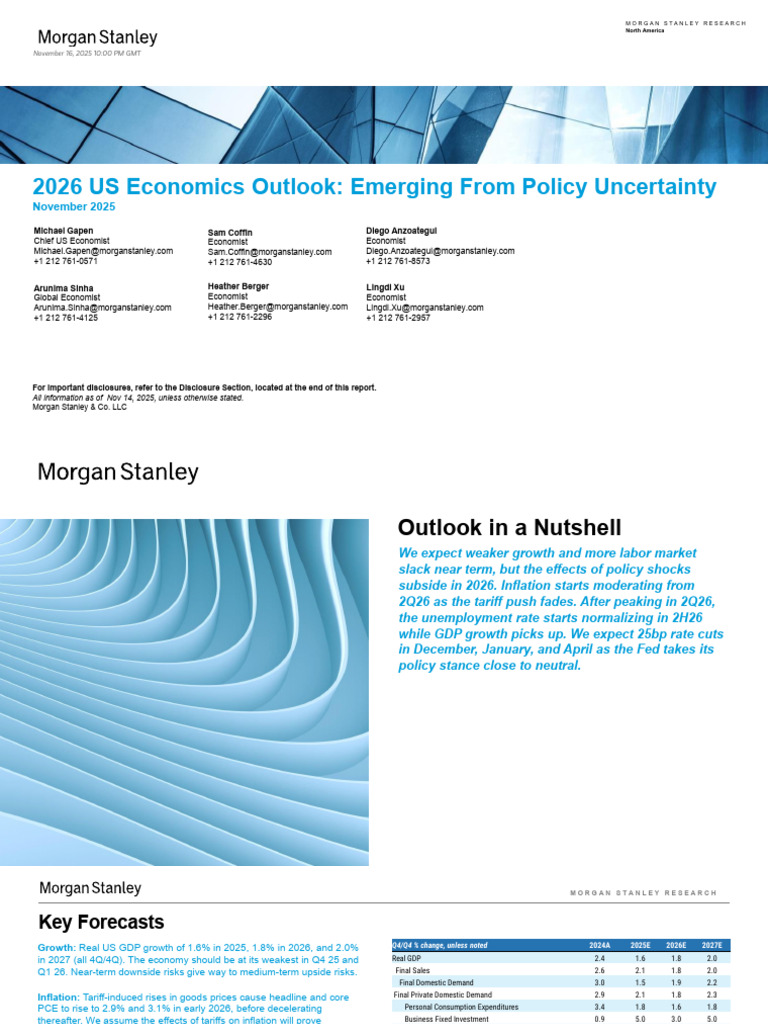 2026 US Economic Forecast Insights | PDF | Government Budget Balance ...