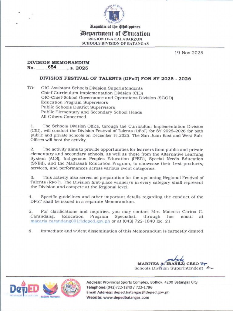 DM 684 S. 2025 DFot | PDF