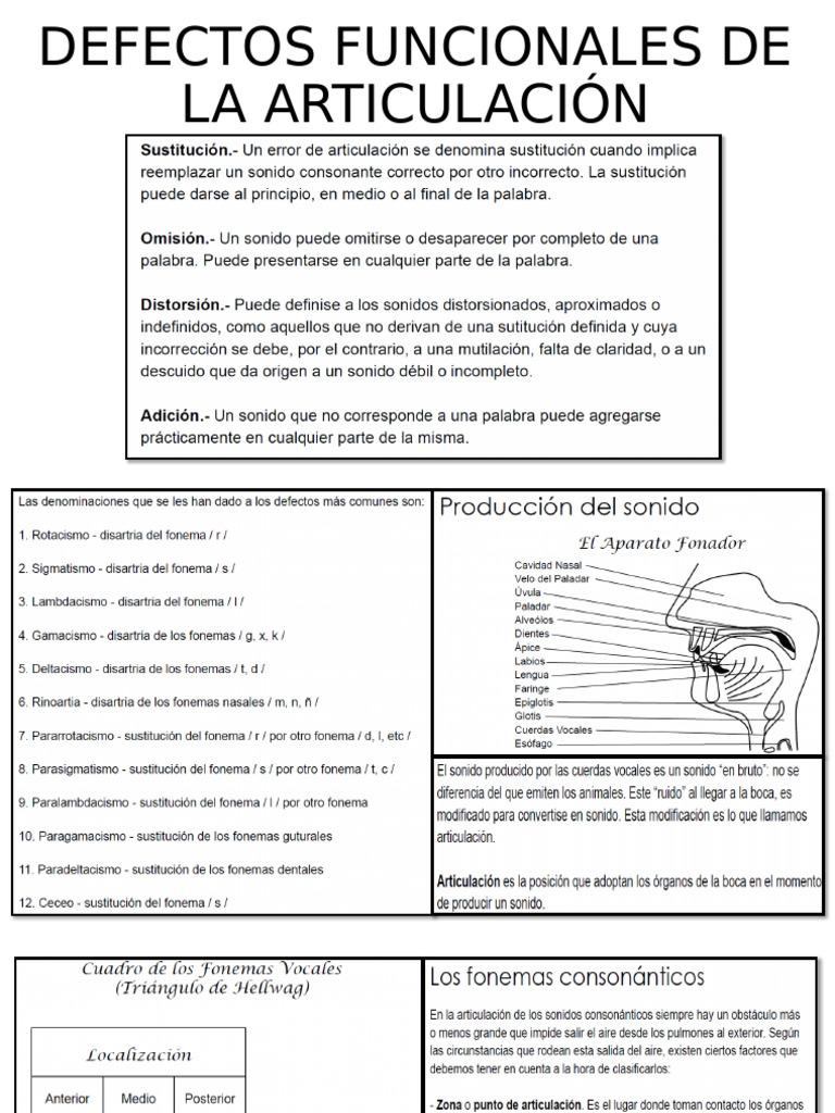 Cuadernillo de T de Lenguaje Defectos Funcionales de La Articulacion | PDF