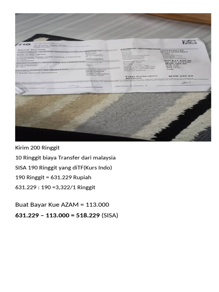 Transfer 200 Ringgit ke Indonesia | PDF