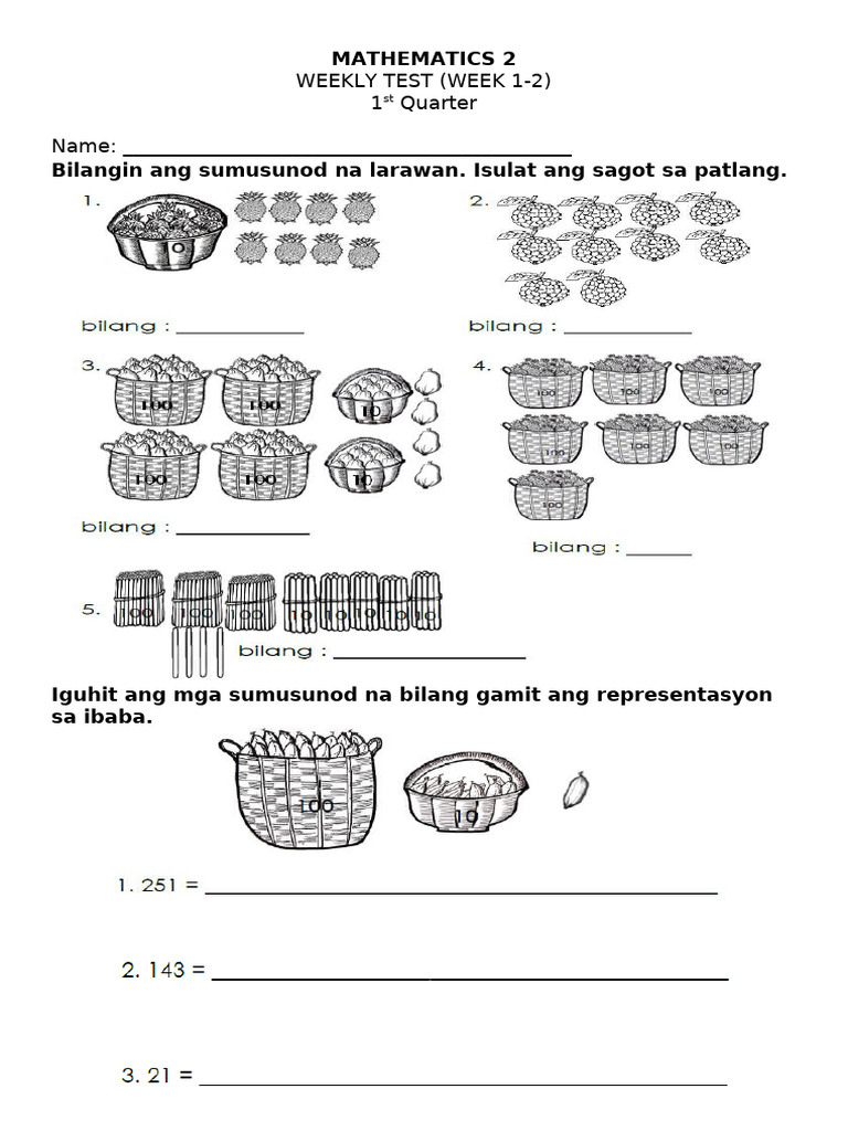 Math2 ST1 Q1 | PDF