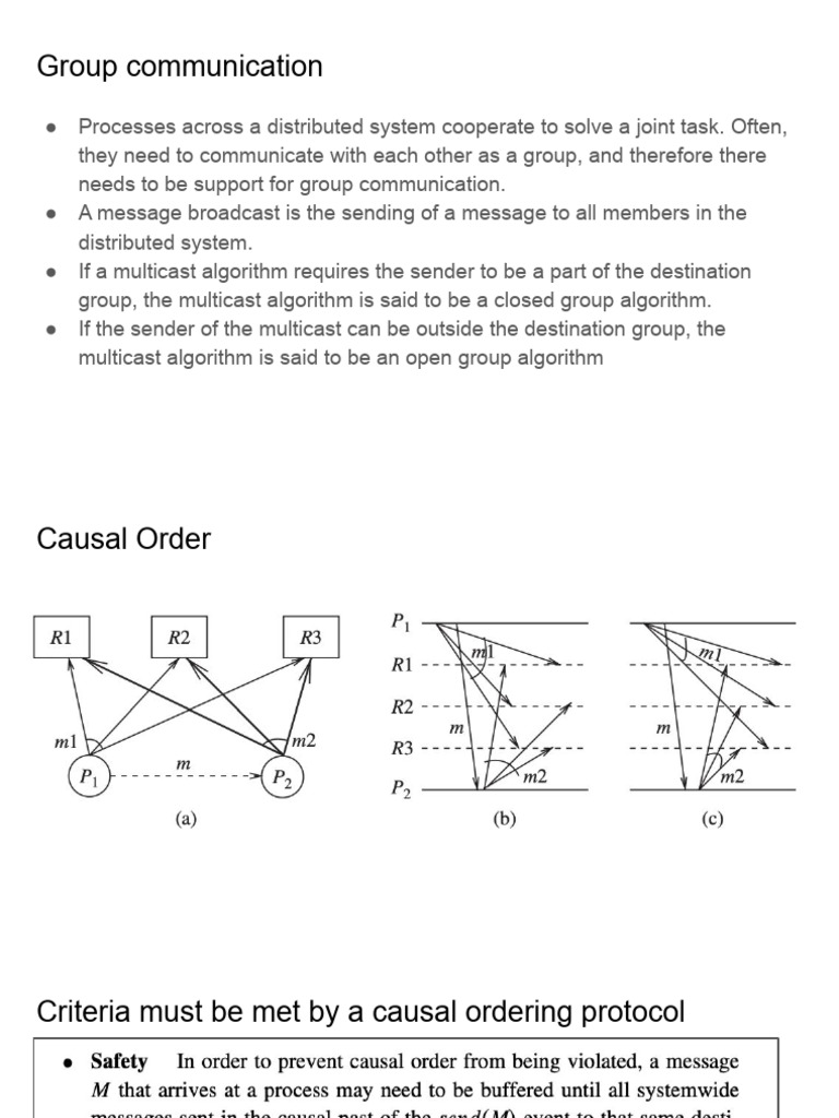 Group Communication Causal Order | PDF