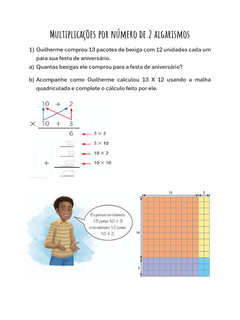 Multiplicações com Números de Dois Algarismos | PDF