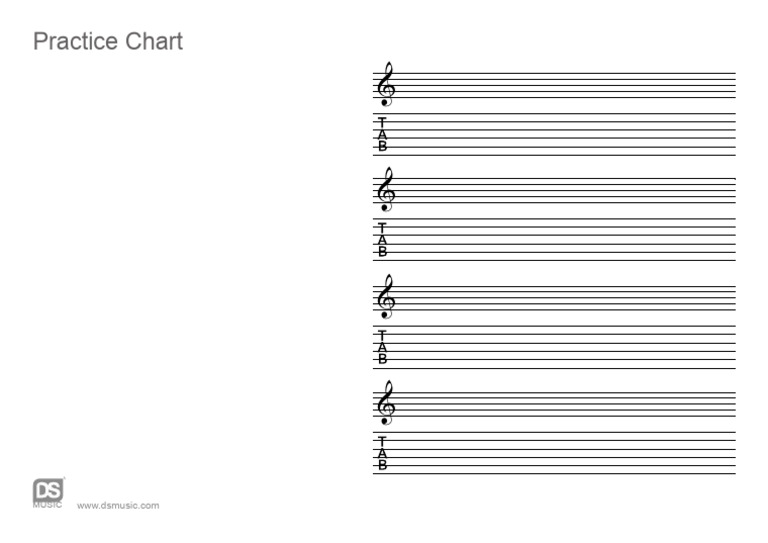 Practice Chart (TAB With Notation) | PDF