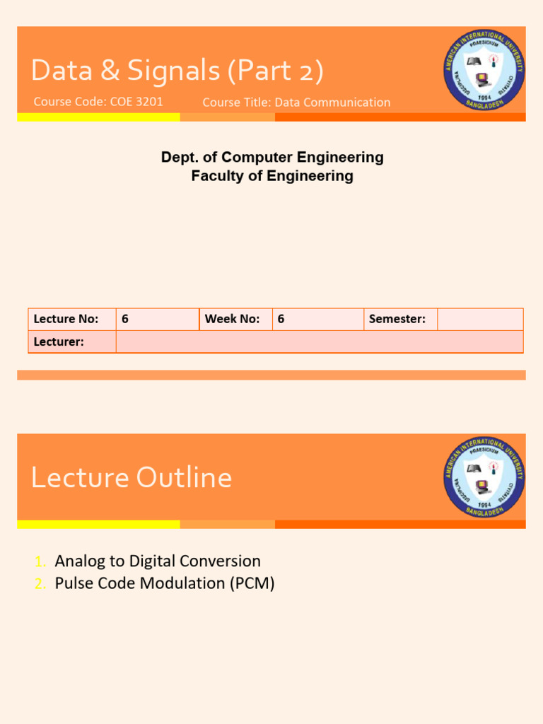 PCM and Analog to Digital Conversion | PDF | Sampling (Signal ...
