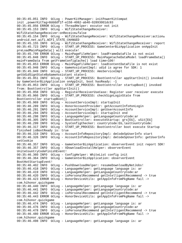 GameCenter Initialization Log Analysis | PDF | Internet Architecture ...