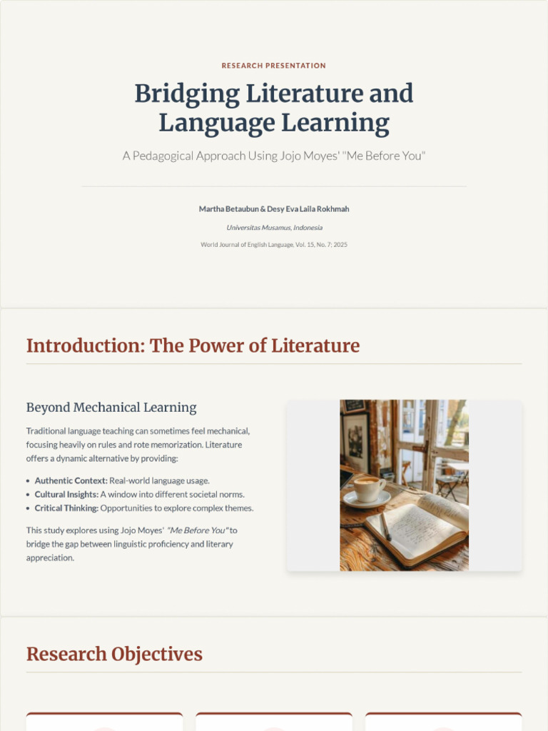 Bridging Literature and Language Learning | PDF