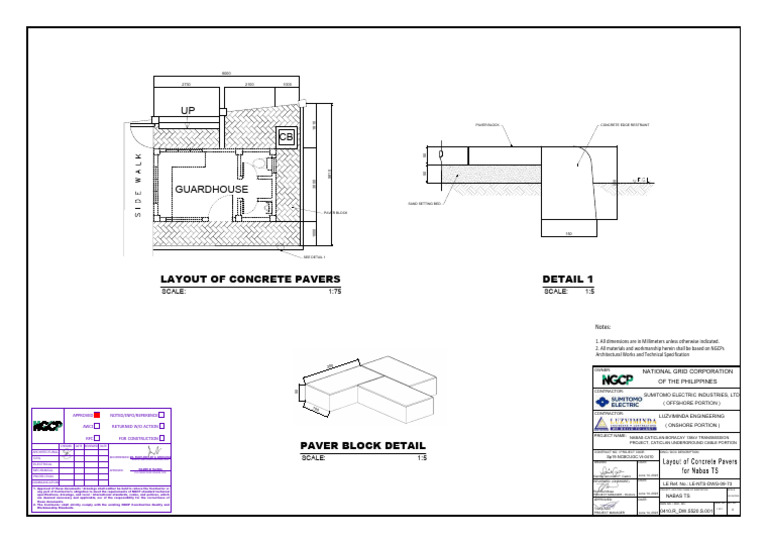 Concrete Paver Layout for Nabas TS | PDF