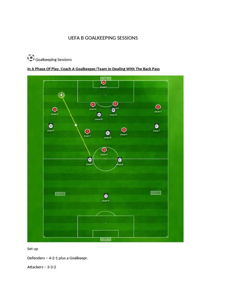 UEFA B Goalkeeping Training Sessions | PDF | Defender (Association ...