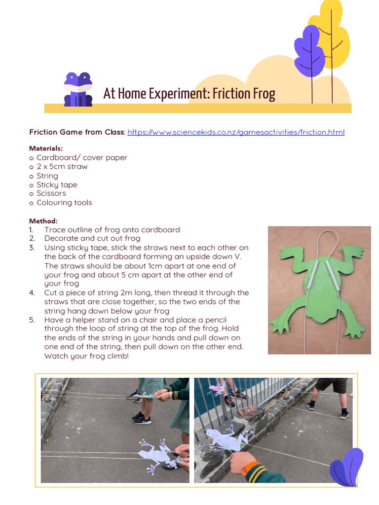 DIY Friction Frog Experiment Guide | PDF