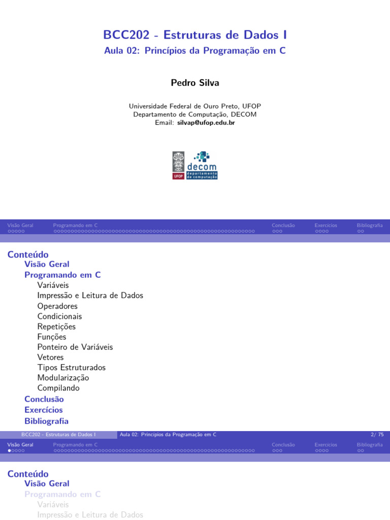 Programação em C: Fundamentos e Estruturas | PDF | Ponteiro ...