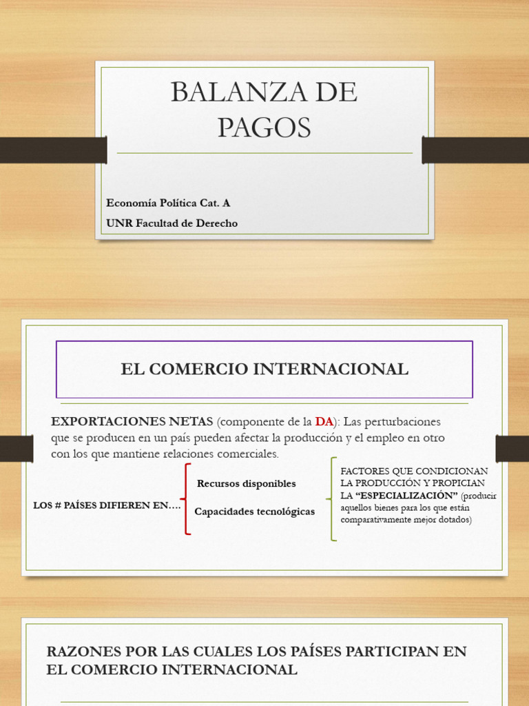 Balanza de Pagos y Comercio Internacional | PDF | El comercio ...