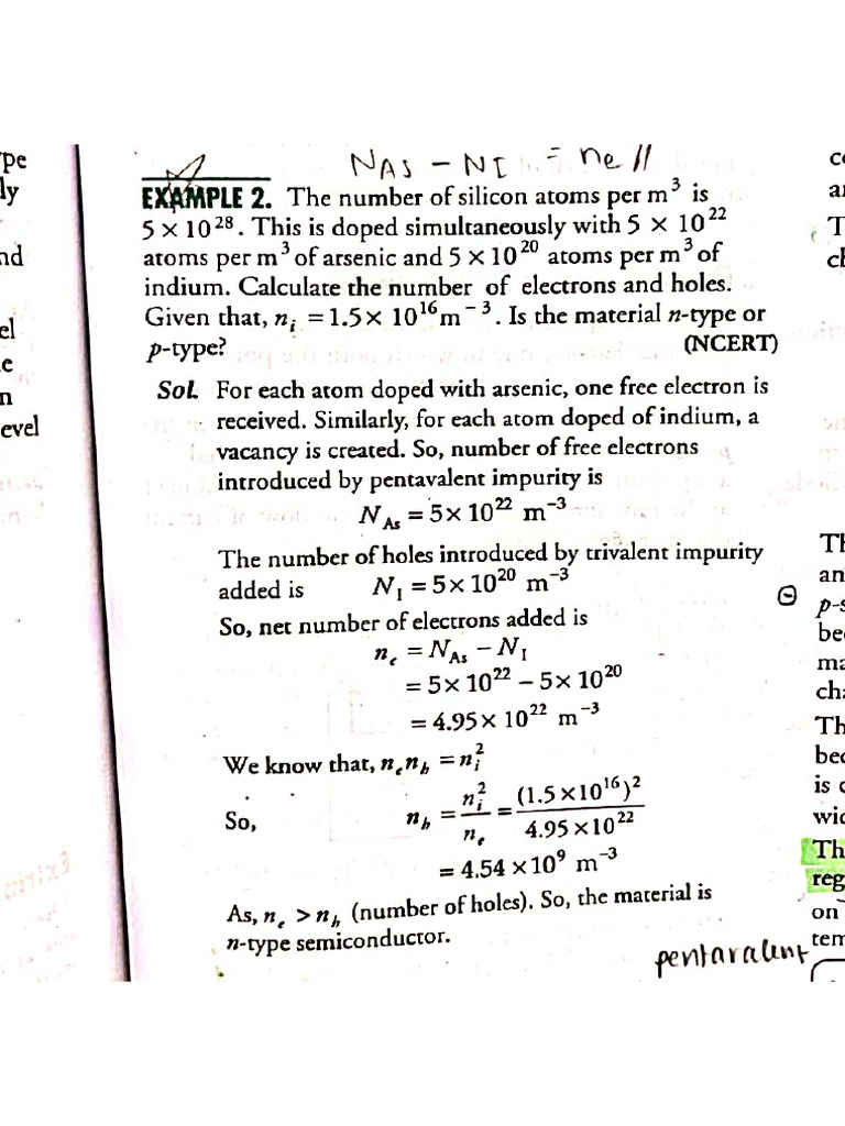 Semiconductors Numericals | PDF