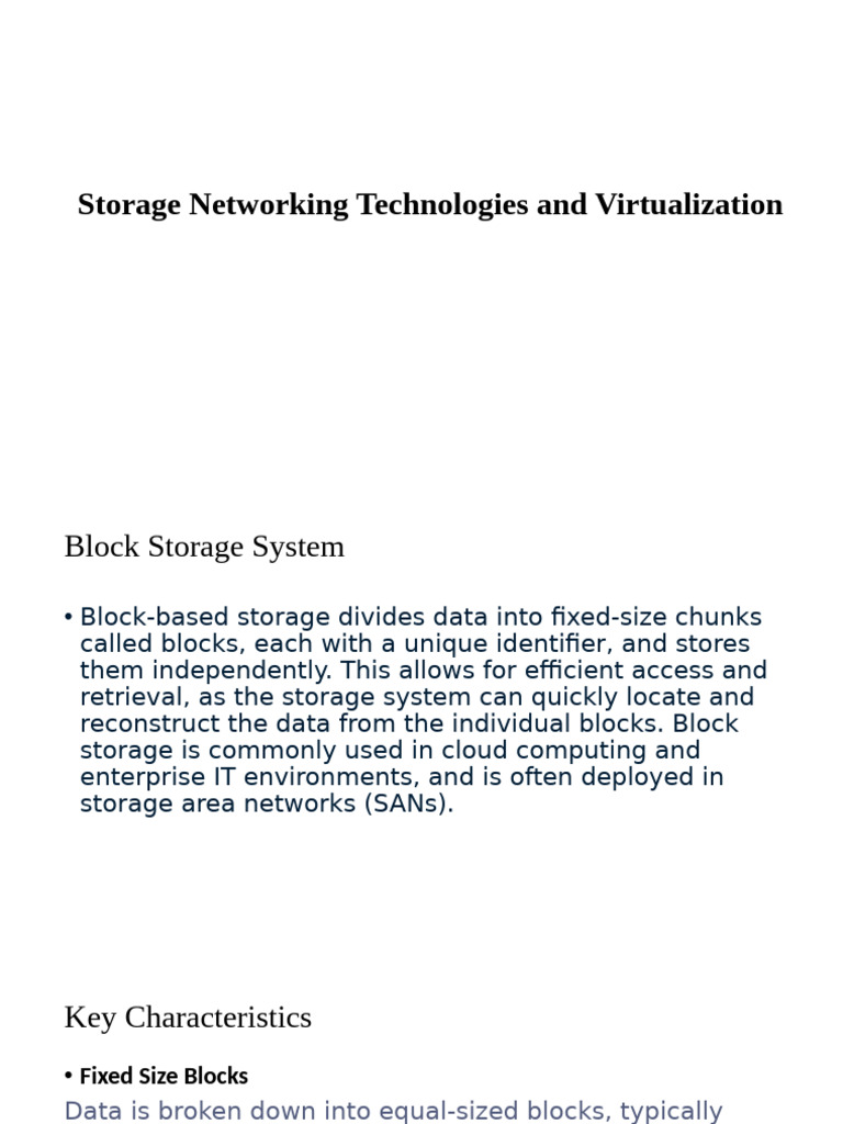 Storage Networking Technologies and Virtualization | PDF | Computer ...