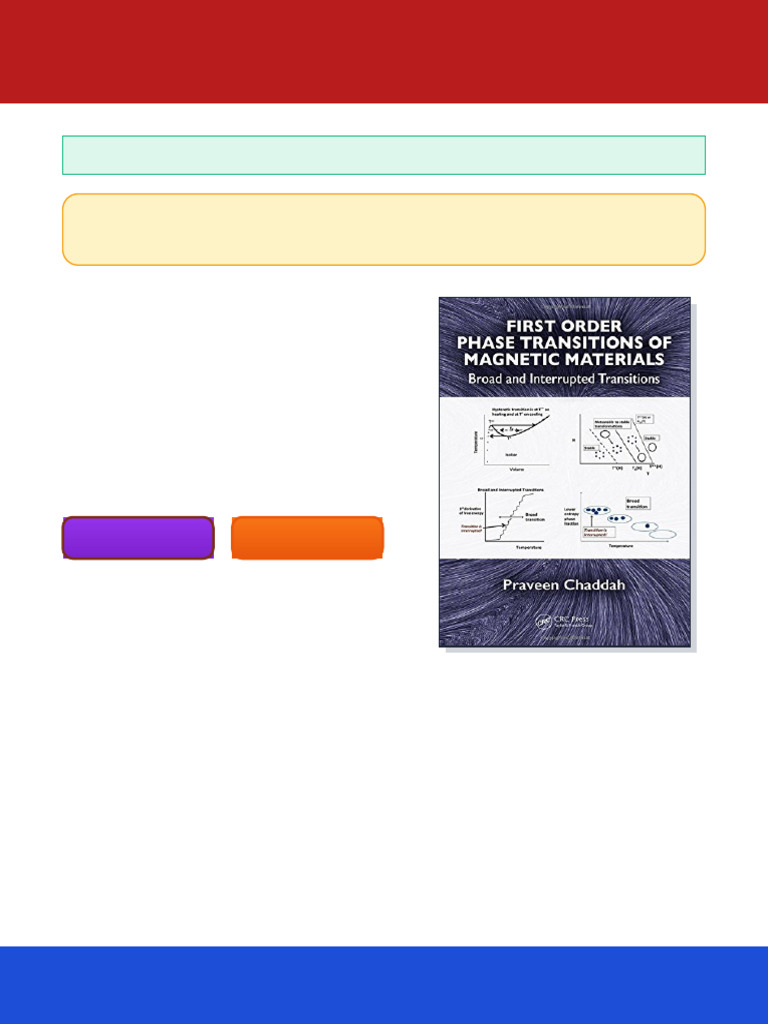 First Order Phase Transitions of Magnetic Materials: Broad and ...