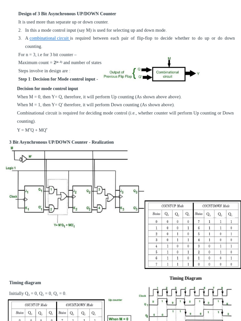 3-Bit Asynchronous Up/Down Counter Design | PDF | Electrical ...