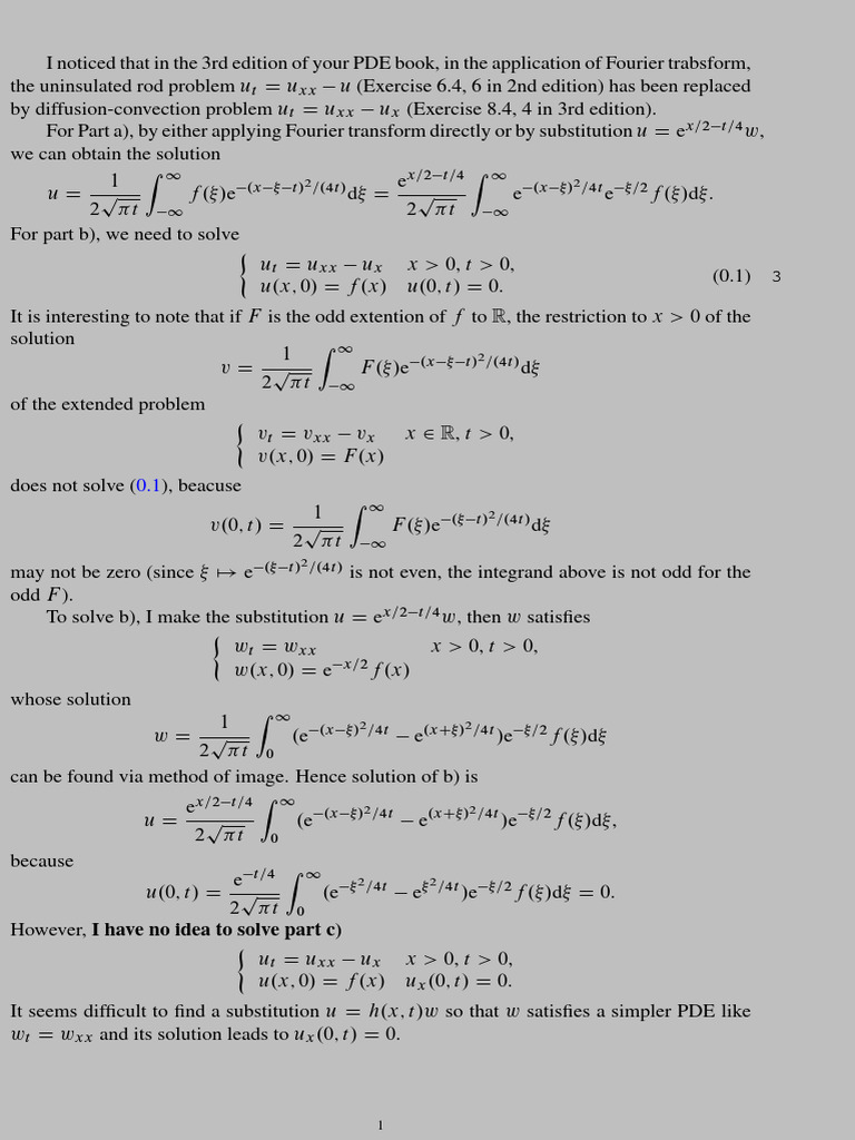Diffusion-Convection Problem Analysis | PDF | Differential Calculus ...