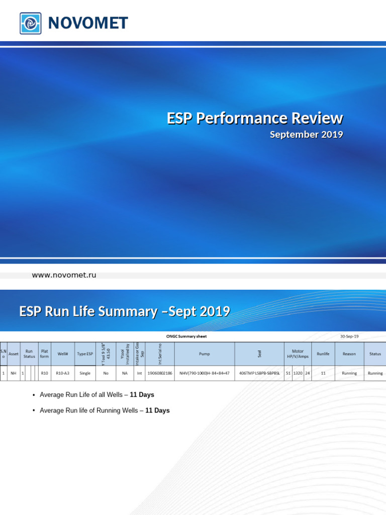 ESP Performance Review - Sept 2019 | PDF