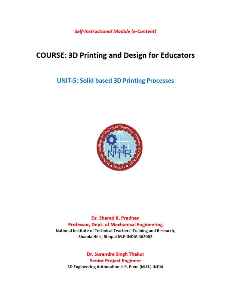 Lesson 5.1 SP | PDF | 3 D Printing | Secondary Sector Of The Economy