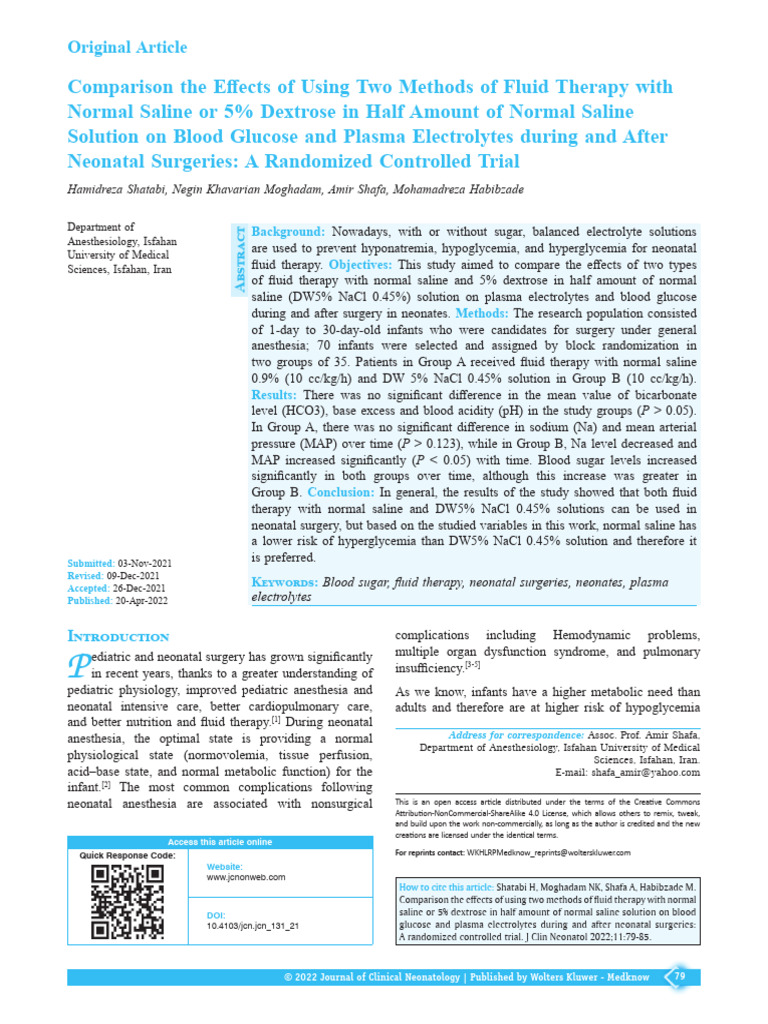 Comparison the Effects of Using Two Methods of.3 | PDF | Saline ...