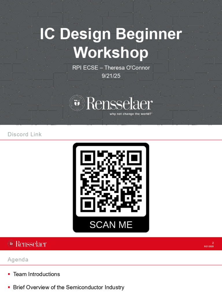 IC Design Beginner Workshop Slides | PDF | Integrated Circuit ...
