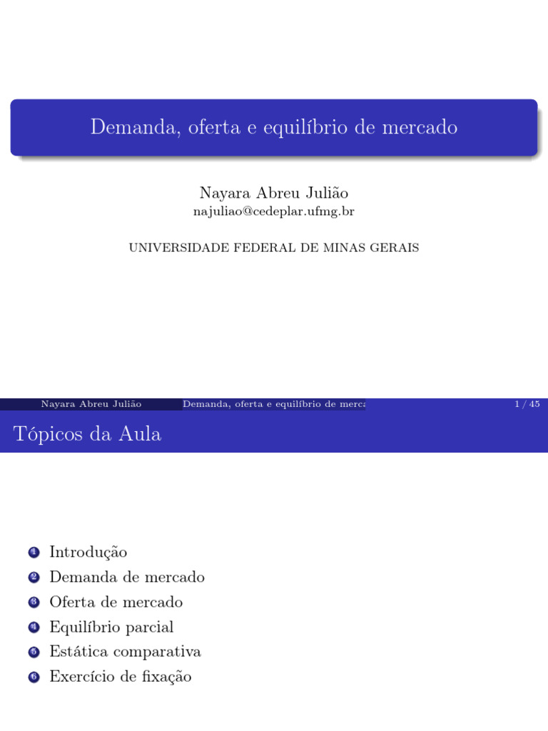 Demanda, Oferta e Equilíbrio de Mercado | PDF | Oferta e procura | Demanda