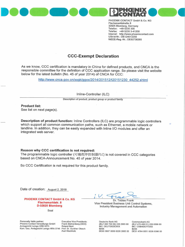 00 MDoC Exempt-CCC | PDF
