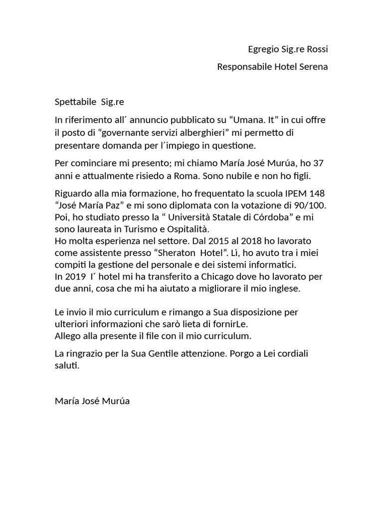 Email Formal Italiano | PDF
