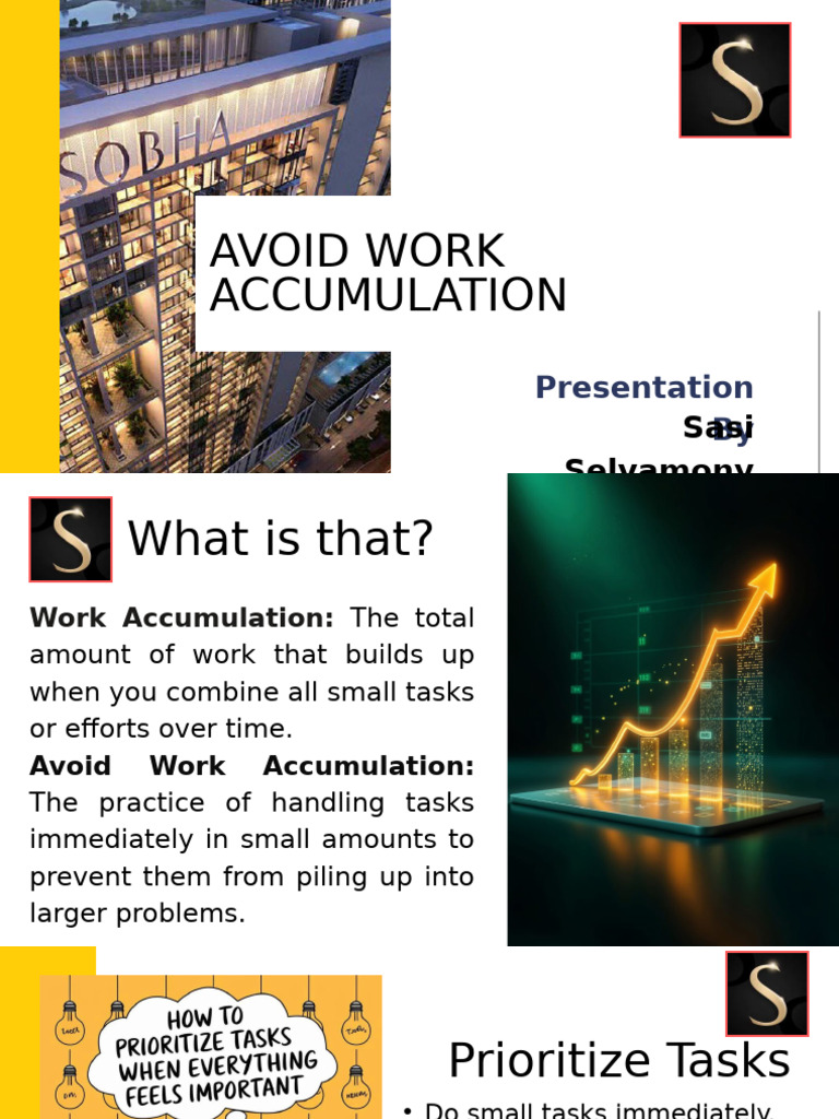 Avoid Work Accumulation | PDF | Procrastination | Professional Skills