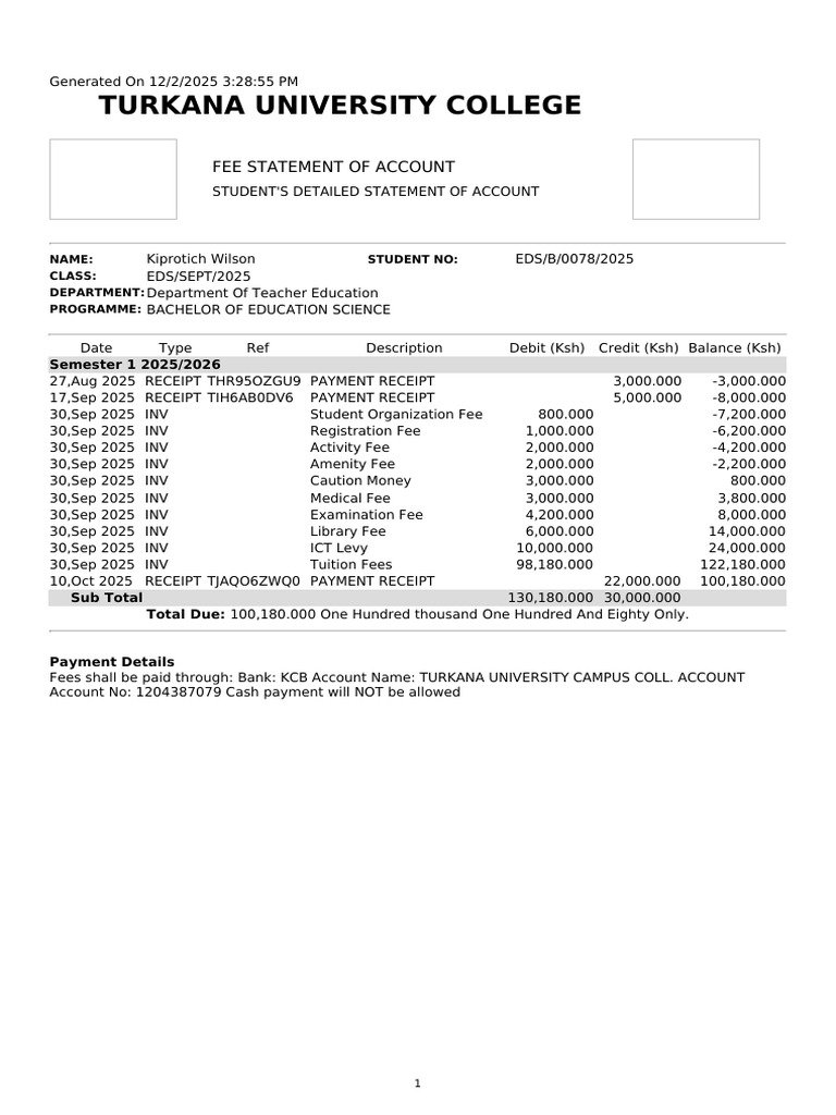 FeeDetailStatement 12-2-2025 3 28 55 PM | PDF
