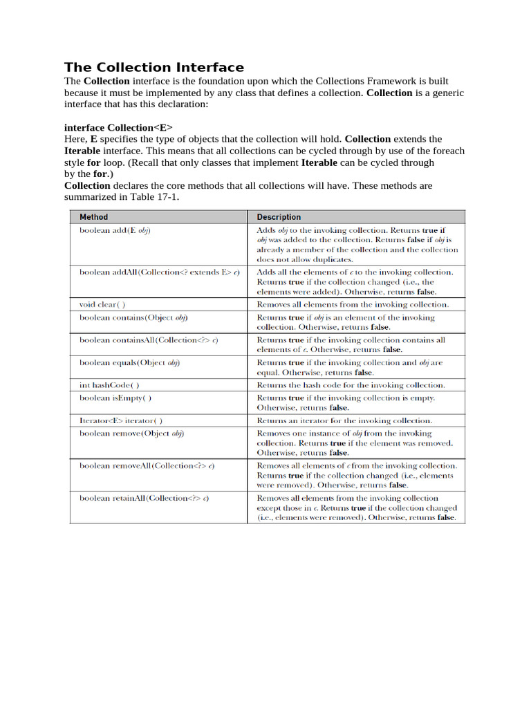 The Collection Interface | PDF | Class (Computer Programming) | Queue ...