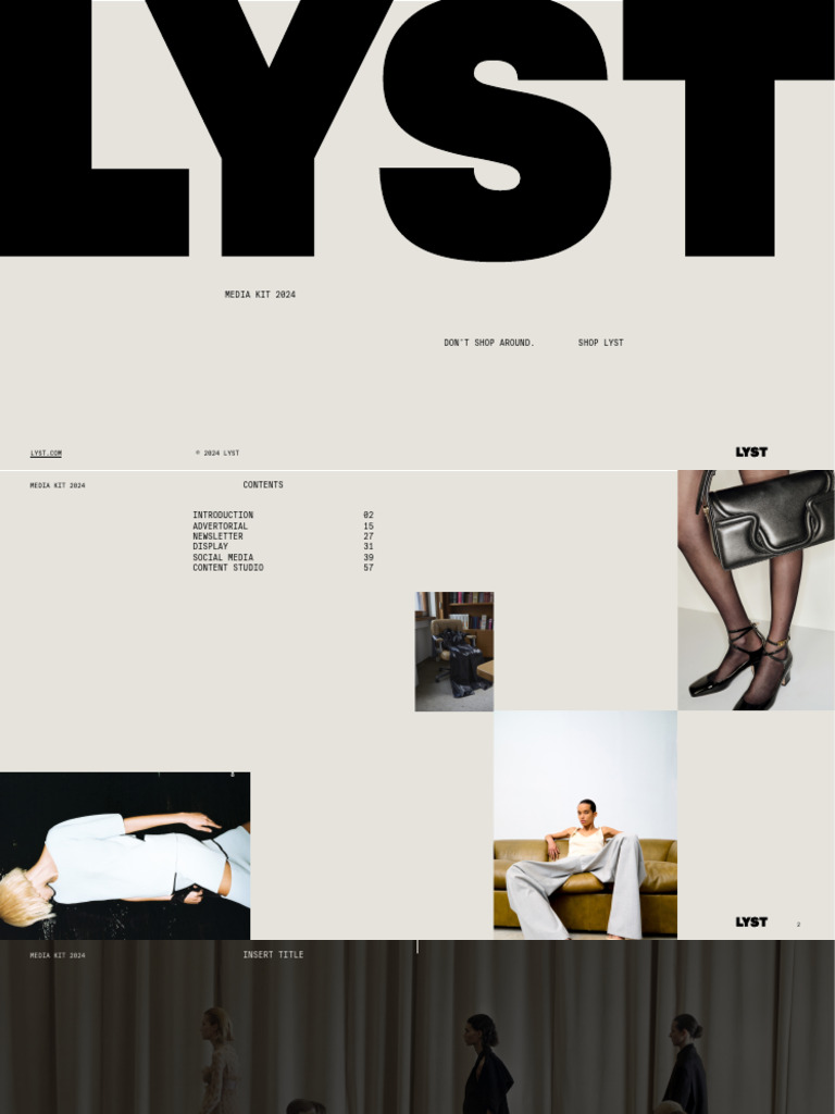 Lyst Media Kit | PDF | Brand | Social Media
