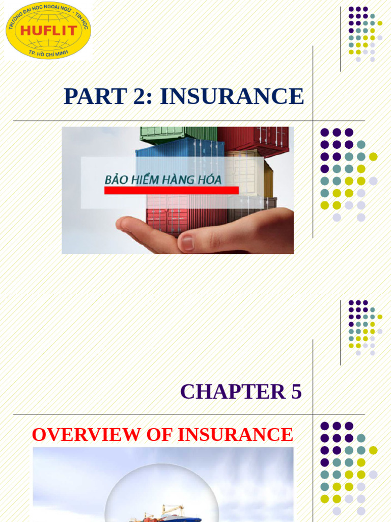 Chapter 5. Overview of Insurance (1) | PDF | Insurance | Risk