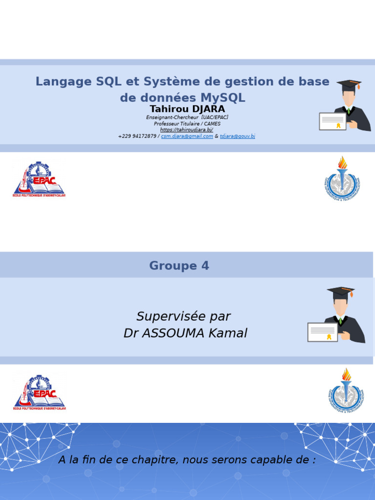 Introduction au langage SQL et MySQL | PDF | SQL | MySQL