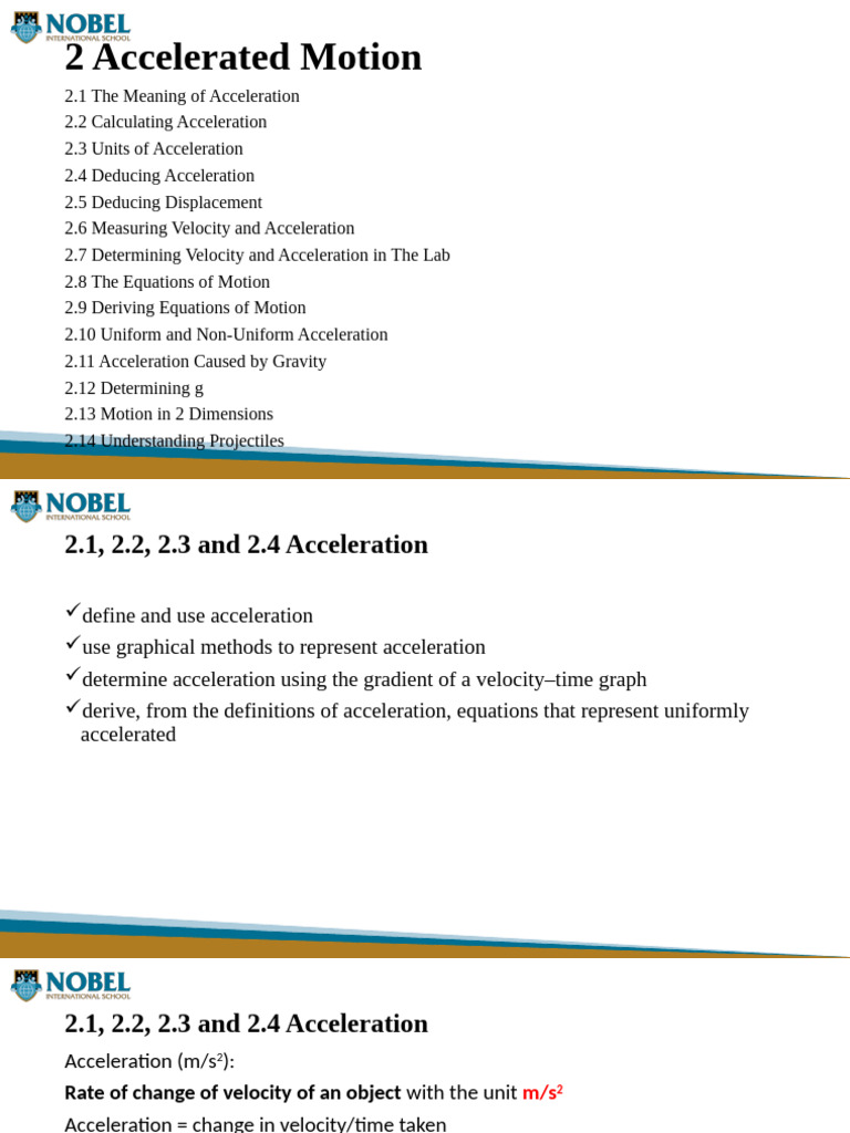 Understanding Acceleration and Motion | PDF | Acceleration | Velocity