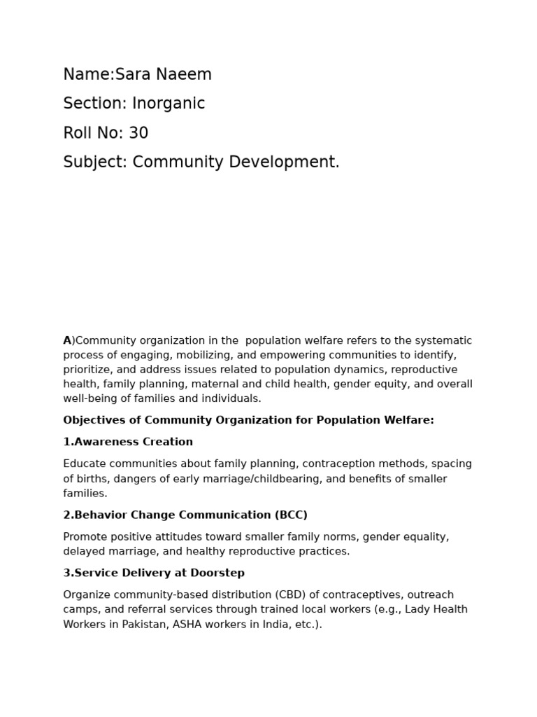 Community Development Strategies and Services | PDF | Homelessness ...