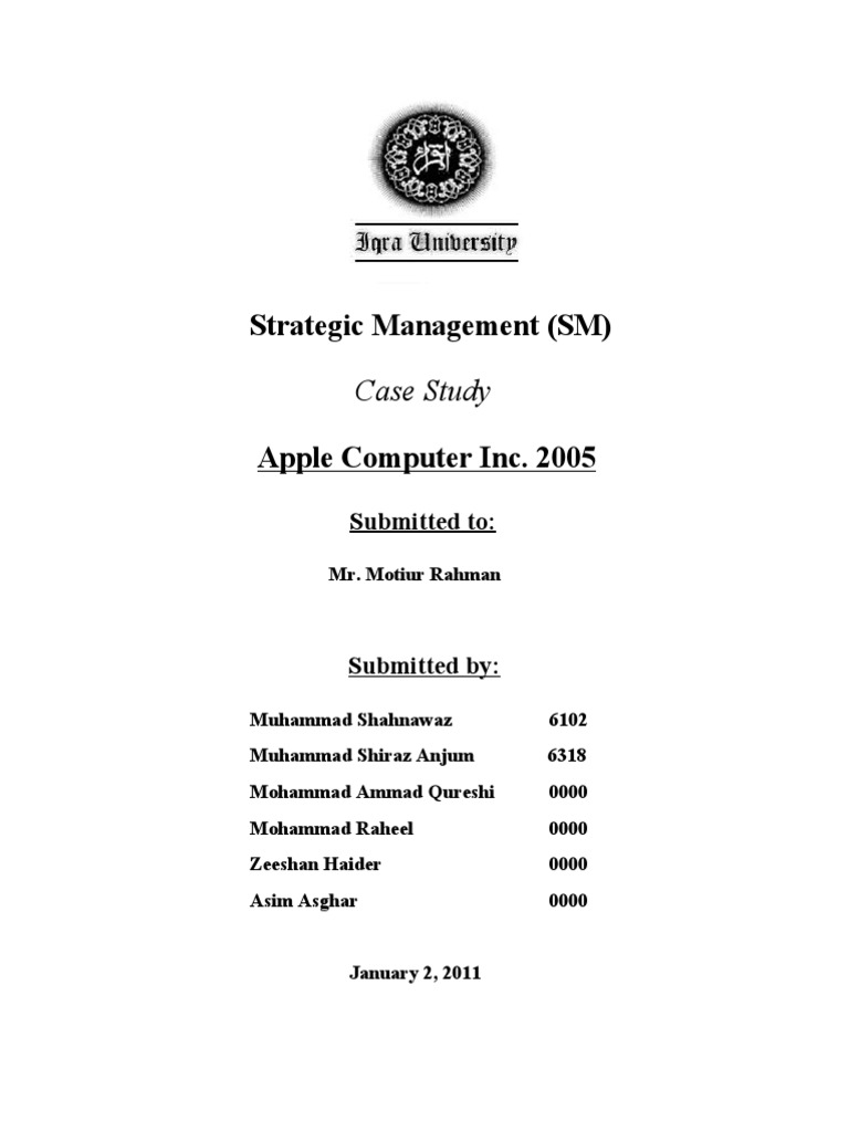 Apple Case Study | PDF | Ibm | Apple Inc.