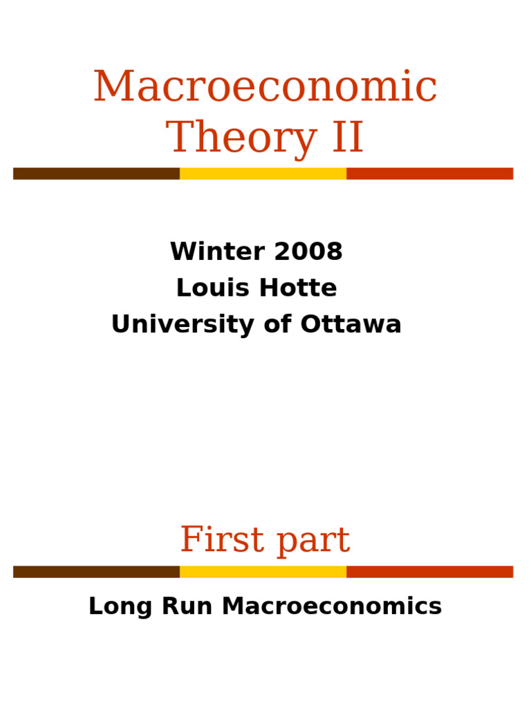 Long Run Macroeconomics Insights | PDF