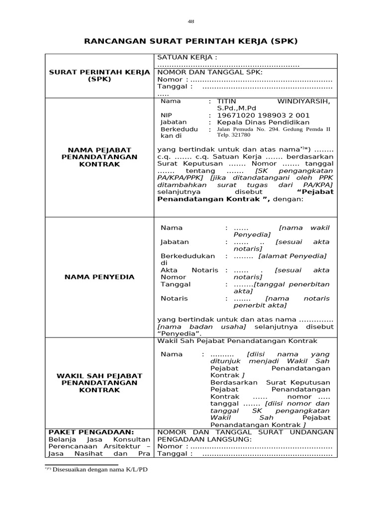 Draft SPK | PDF