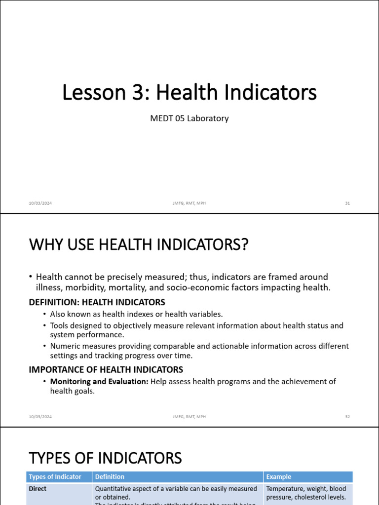Understanding Health Indicators in Public Health | PDF | Mortality Rate ...