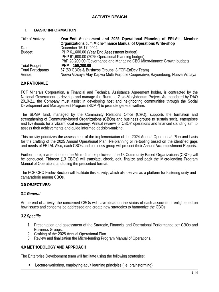 Year-End Assessment & 2025 Planning Workshop | PDF | Congressional ...