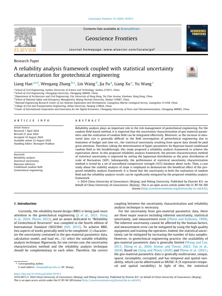 Reliability Analysis in Geotechnical Engineering | PDF | Statistics ...